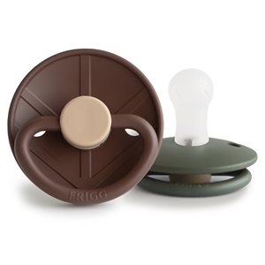 FRIGG Little Viking - Round Silicone 2-Pack Pacifiers - Bjorn/Ragnar - Size 1